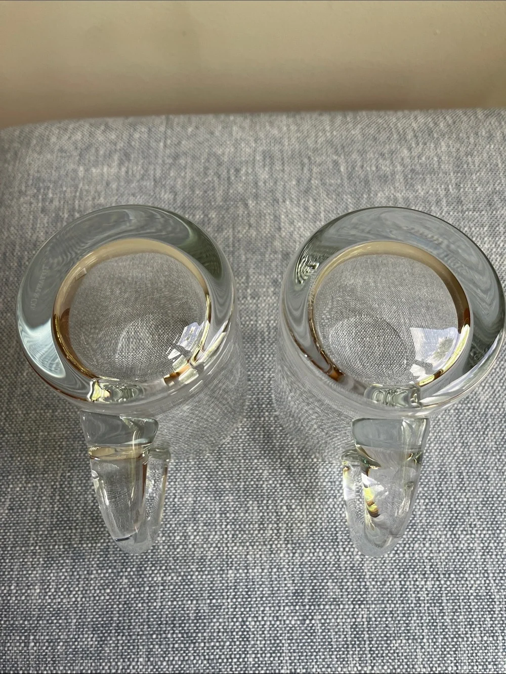Tiffany & Co Crystal Beer Mugs Set Clear Glass Tall Classic Home Essentials